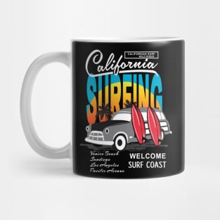 California Surfing Design Mug